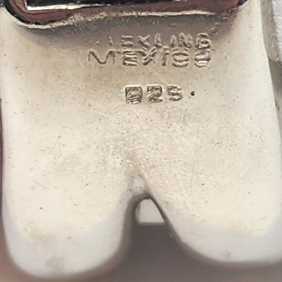 Sterling Silver 925 Mexico Hinged Cuff Bracelet Modernist Edgy Statement Chunky - Picture 3 of 7